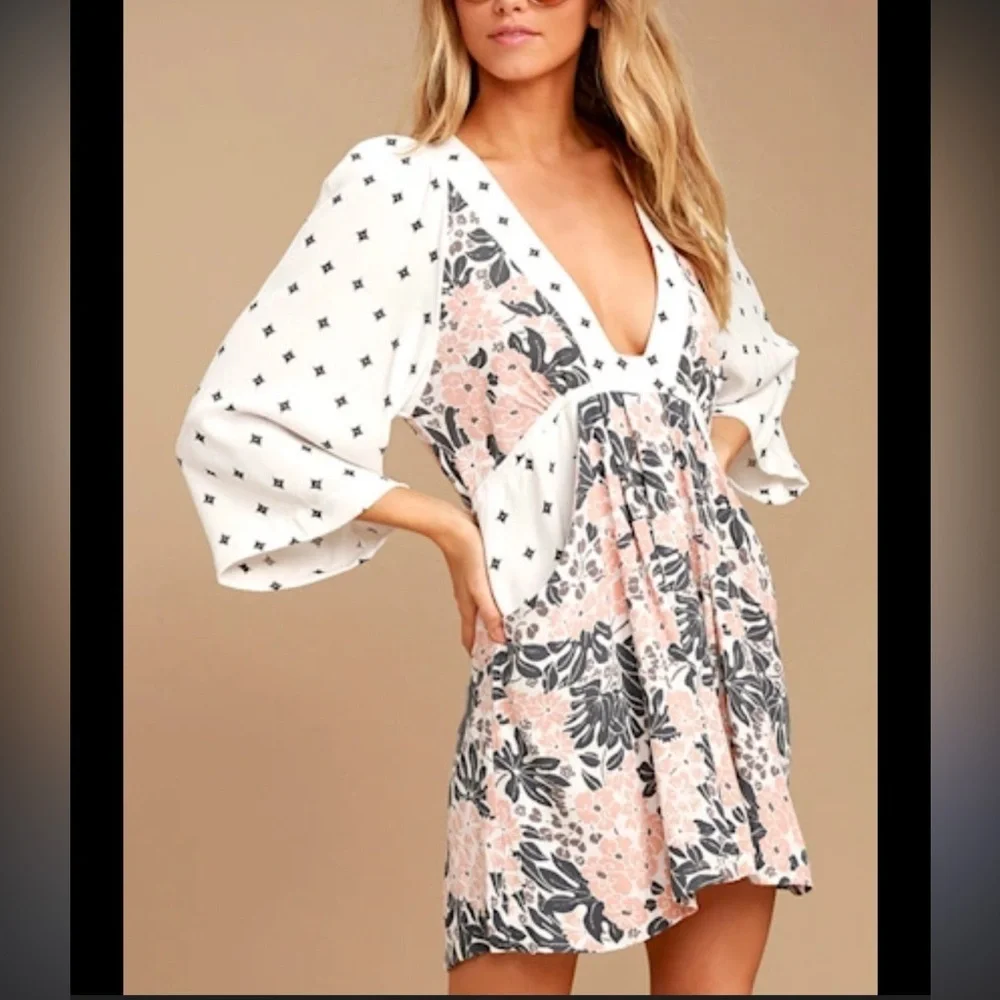 Free people, Tallulah floral printed mini dress size S